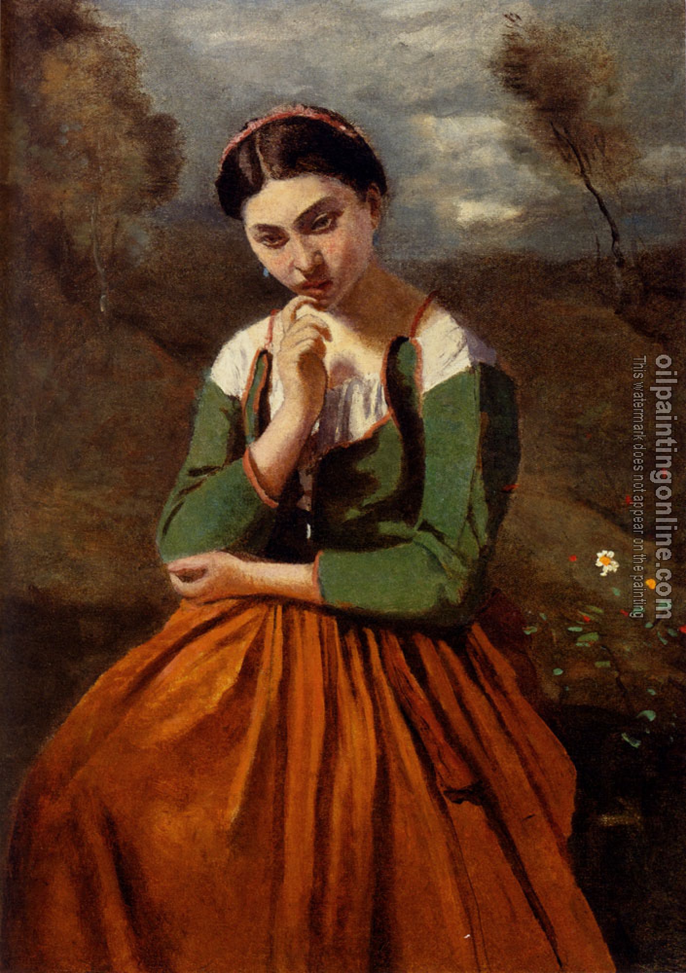Corot, Jean-Baptiste-Camille - La Meditation